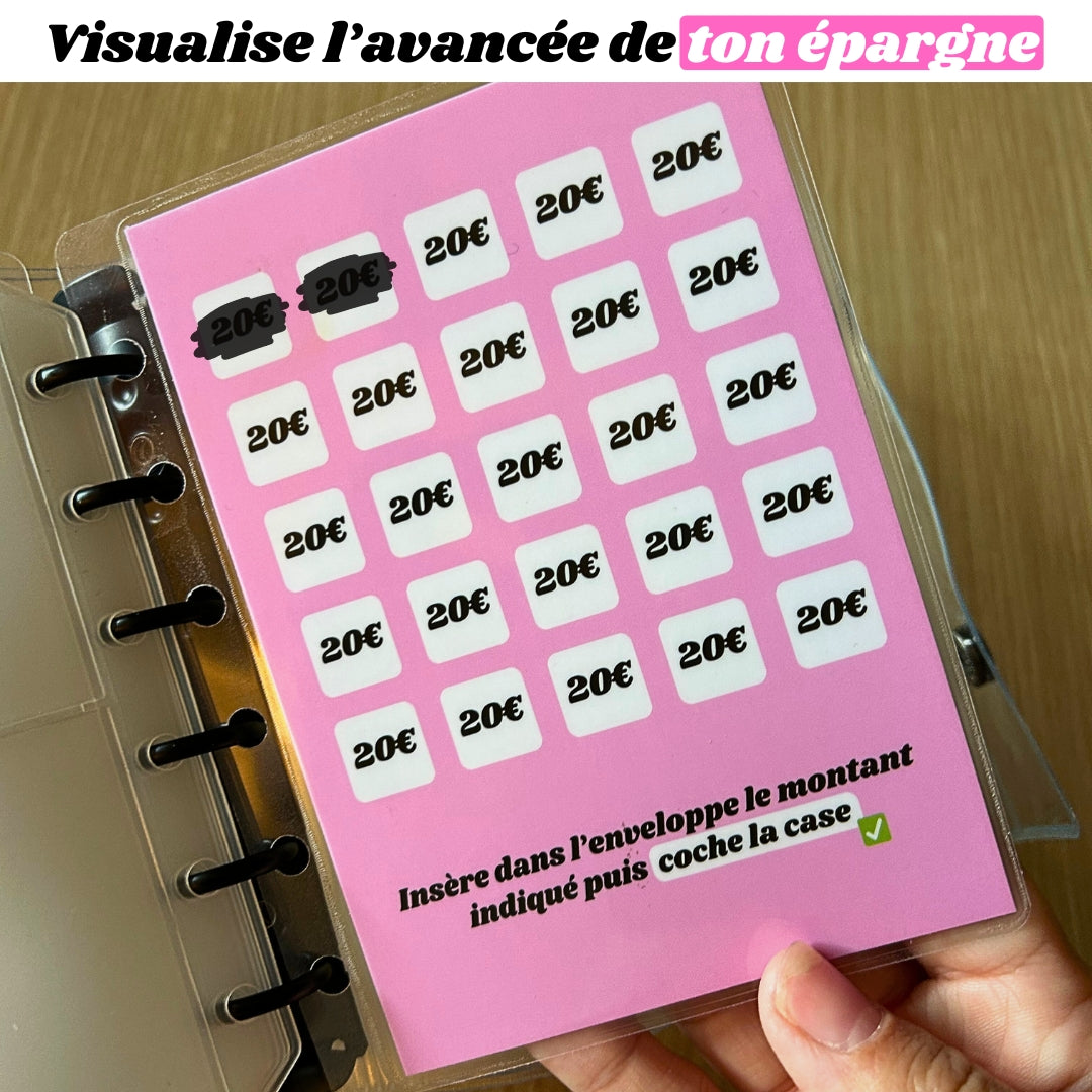 Relève le défi - Classeur personnalisé pour épargner